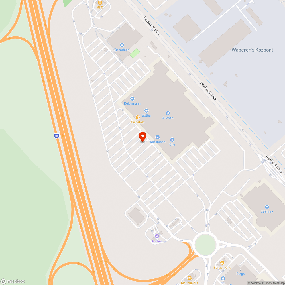 Auchan Soroksár parkoló szemét bejelentés helye