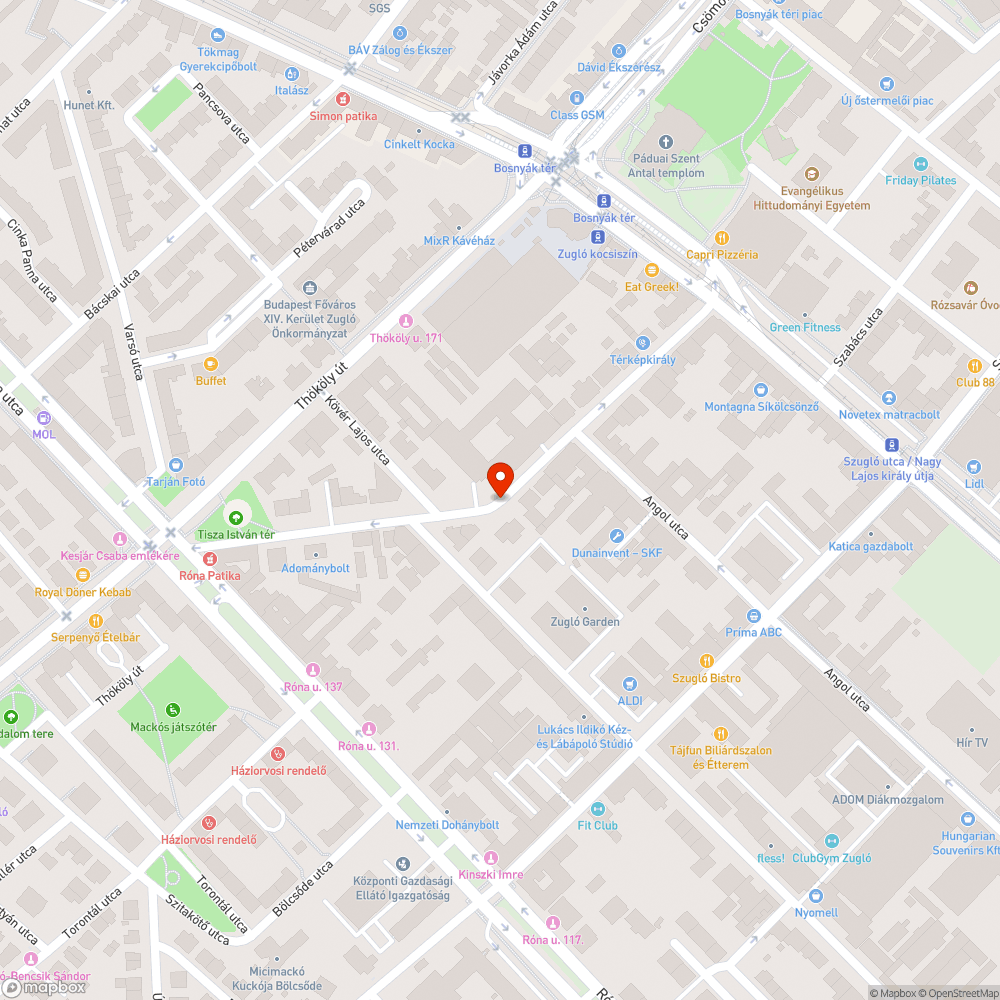 FKF zsákok és egyéb hulladék közterületen Bosnyák utca bejelentés helye