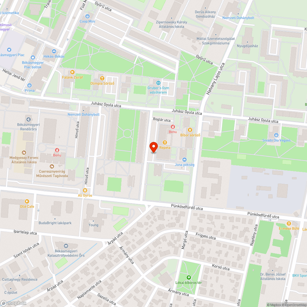 Kőtörmelék bejelentés helye