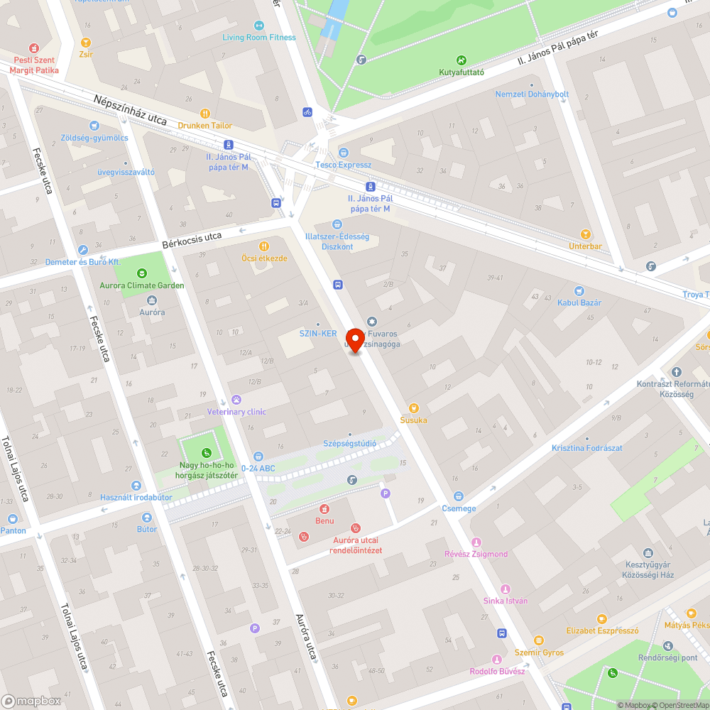 Üres fahely bejelentés helye