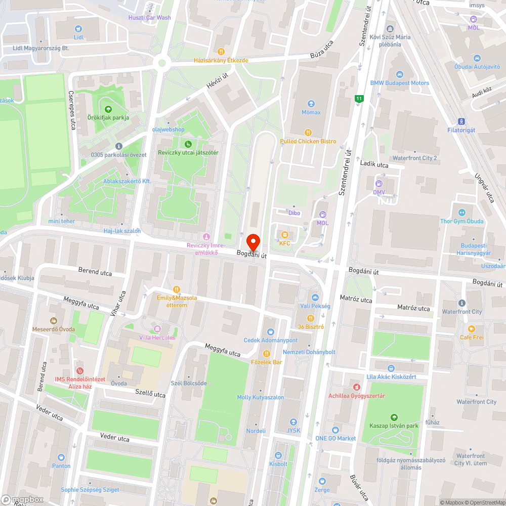 Graffitis házfal bejelentés helye