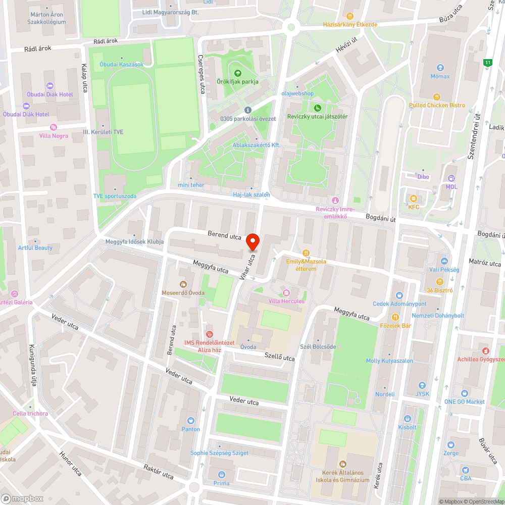 Sok kátyú a Vihar utcában bejelentés helye