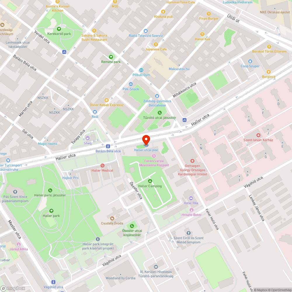 Elhagyott jármű bejelentés helye