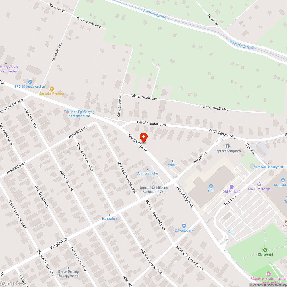 még jelöletlen bejelentés helye