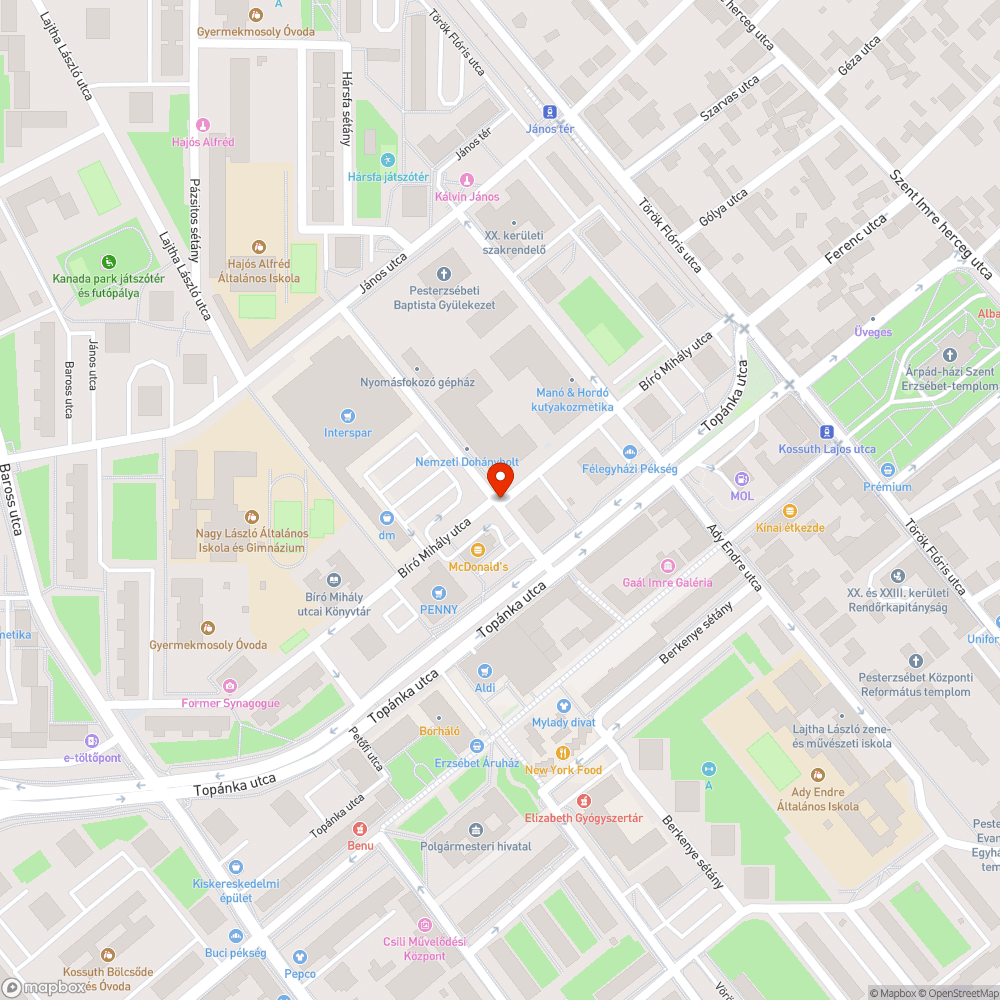 Kátyú bejelentés helye