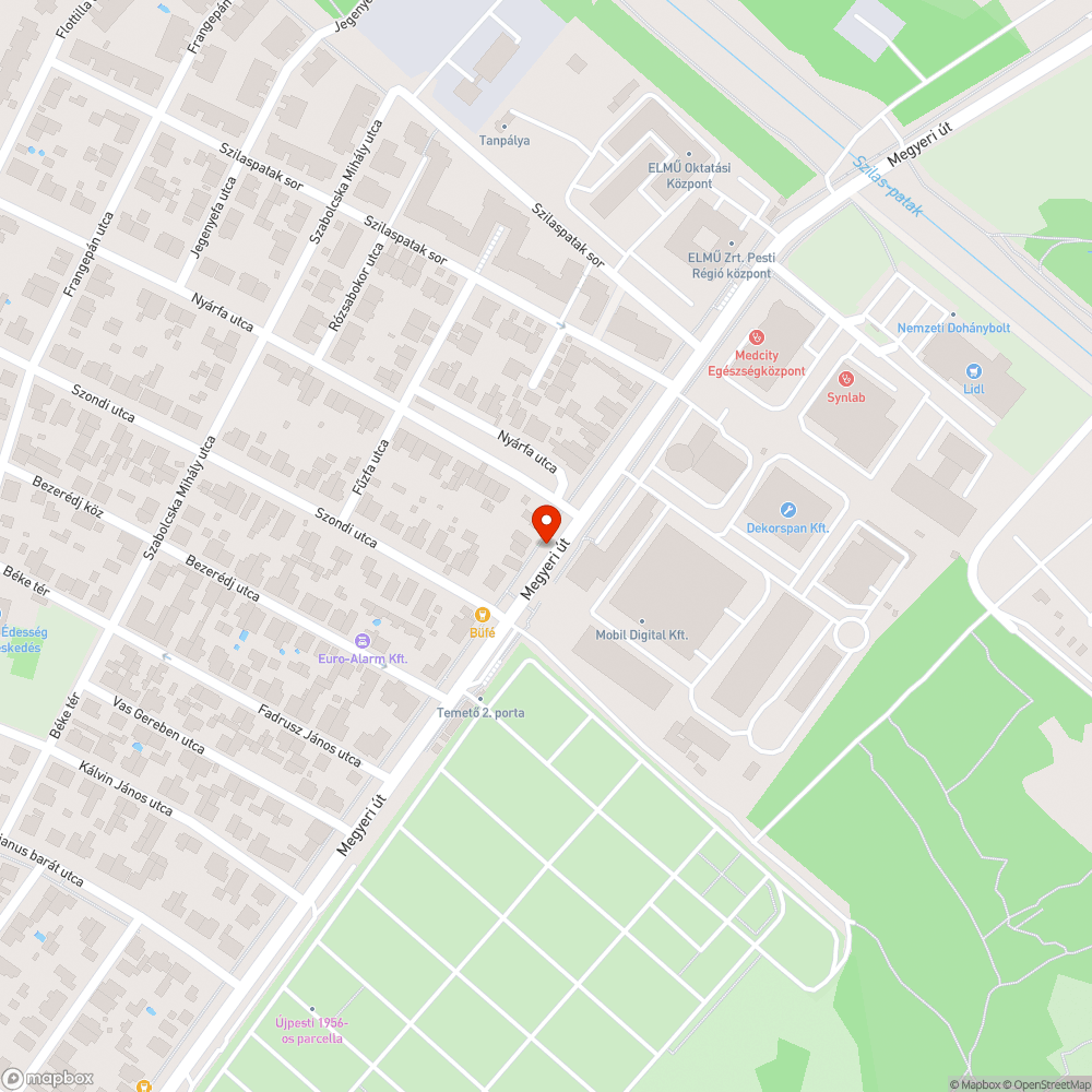 Budapest, IV. kerület Megyeri út bejelentés helye