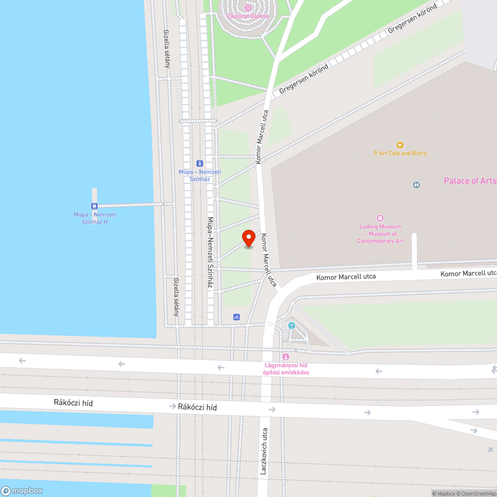 Kitaposott átszállási gyalogutak a MÜPA HÉV állomásnál bejelentés helye