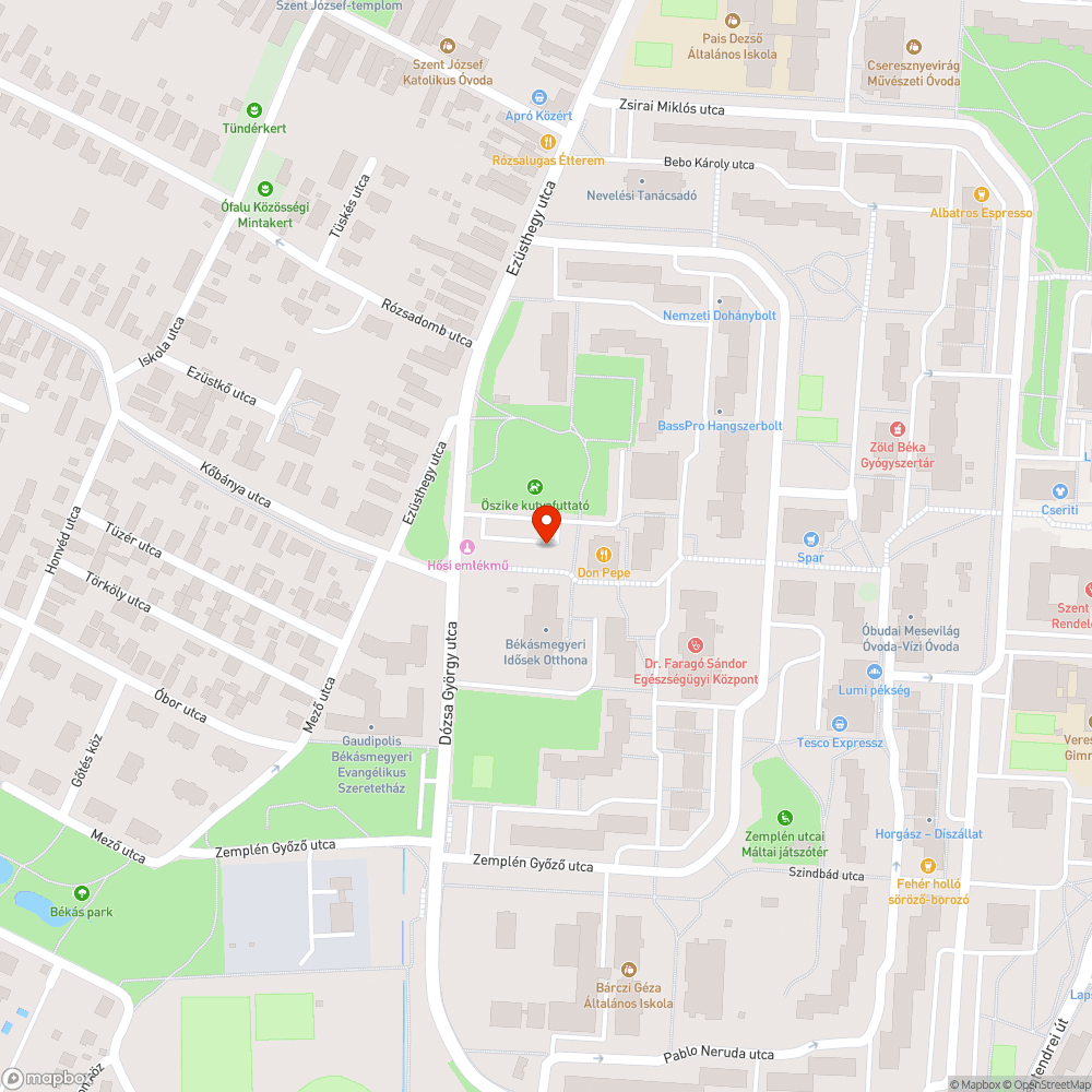 Kiégett lámpa bejelentés helye