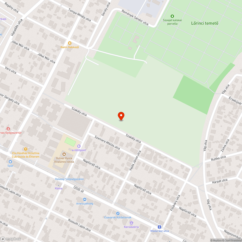 Szemetes zöldterület bejelentés helye