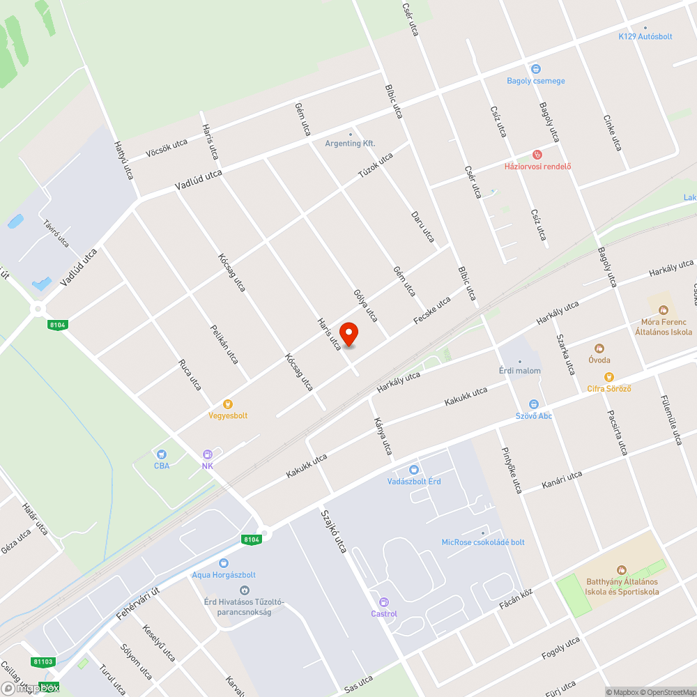 Földön kívüli átereszek bejelentés helye