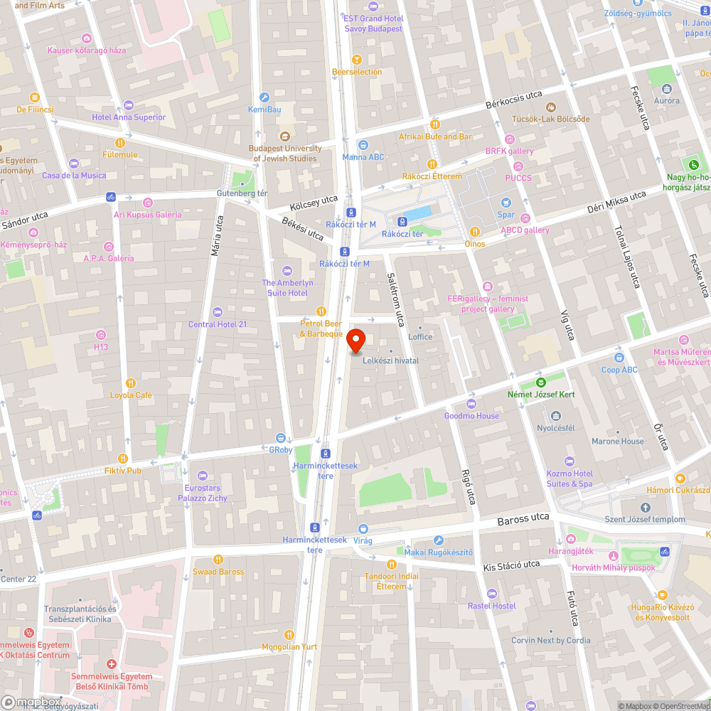 Kátyúk a József körút 40 előtt bejelentés helye