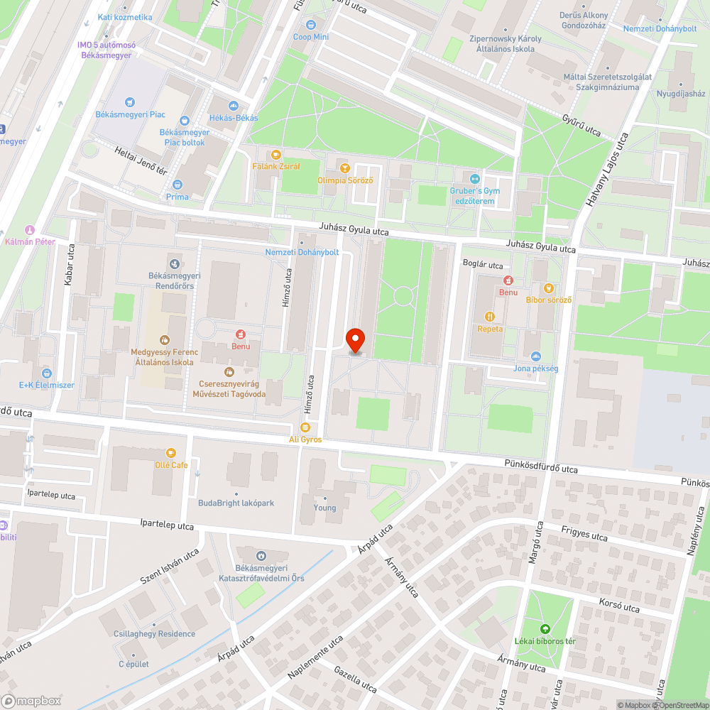 Sötét szakasz bejelentés helye