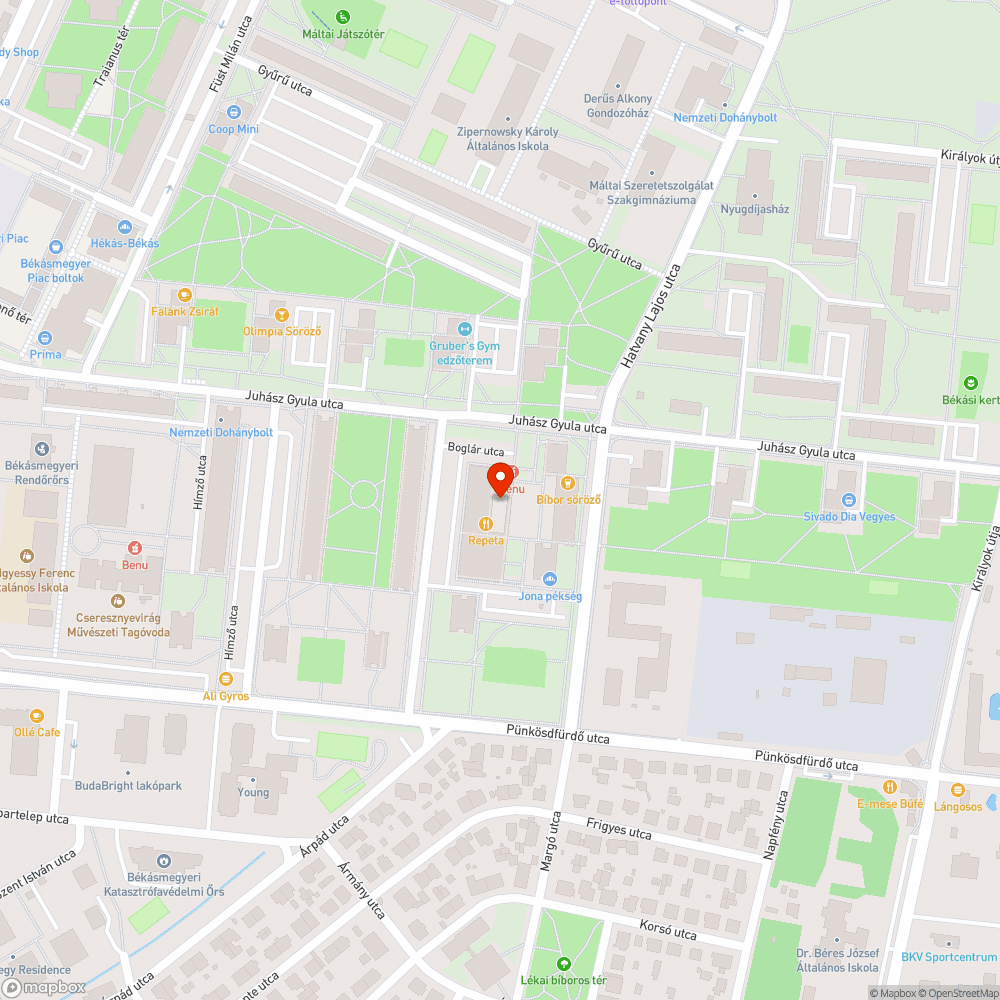 Graffiti, üvegszilánkok bejelentés helye