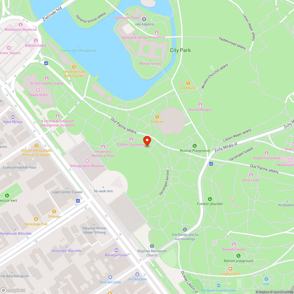 Szeméthalmok elszállítása a Városligetből nem megoldott bejelentés helye