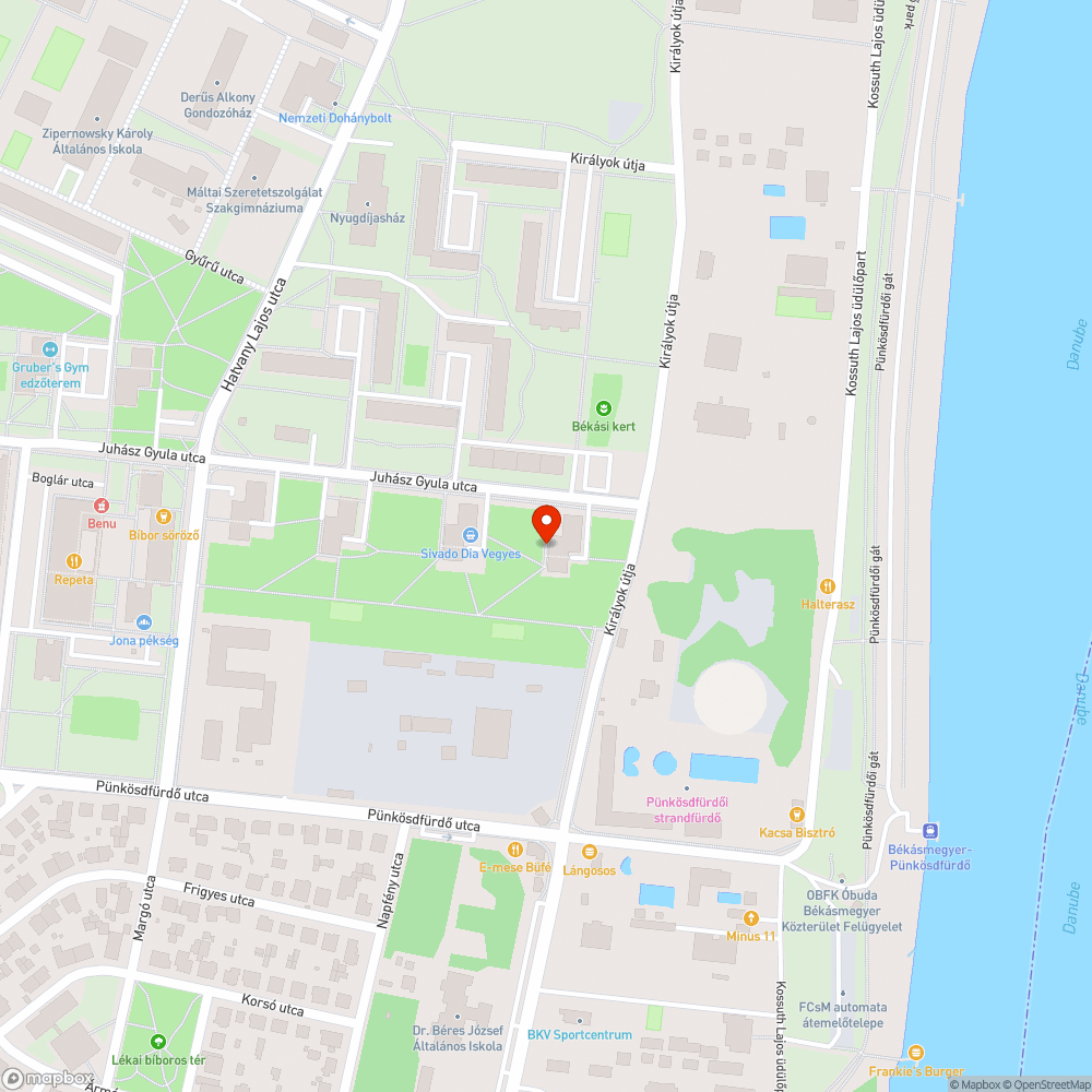 Megdőlt poller bejelentés helye