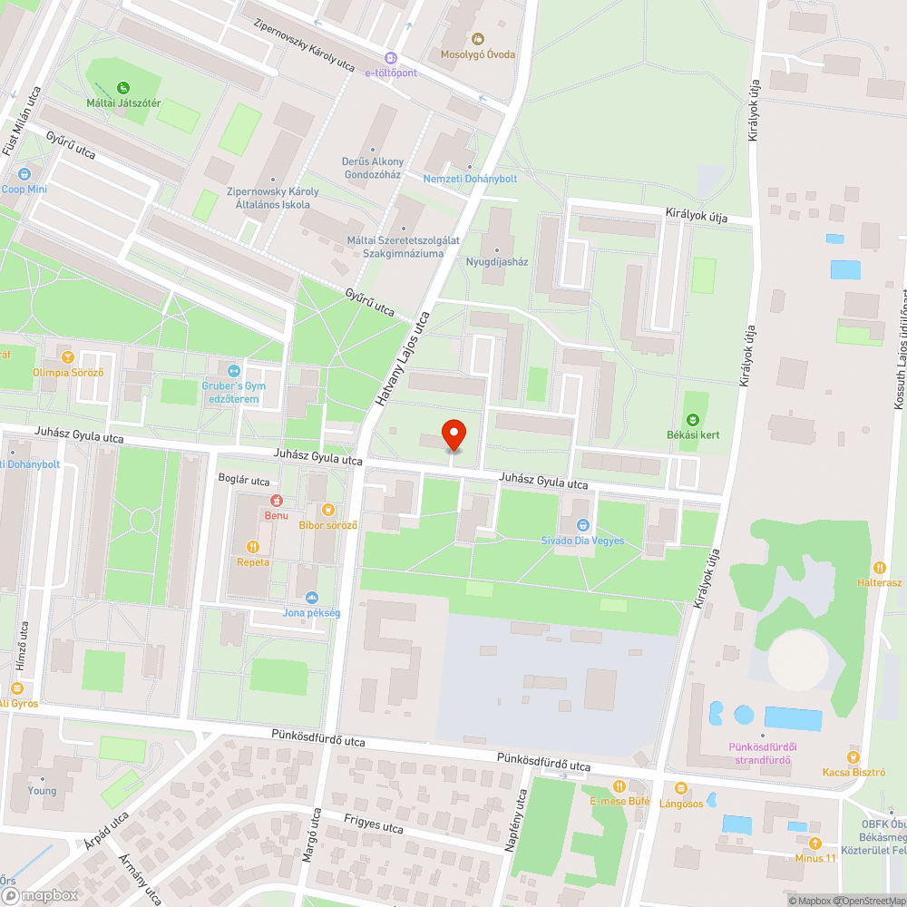 Kátyú bejelentés helye