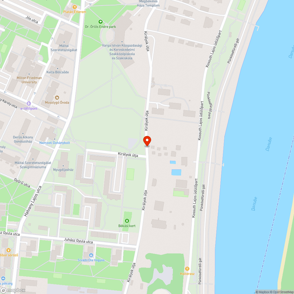 Kátyúk bejelentés helye