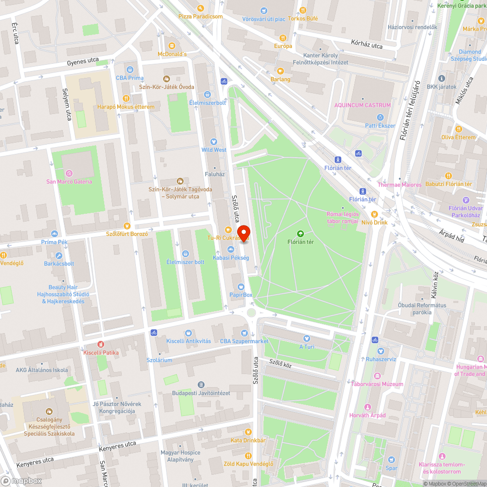 Kátyú bejelentés helye