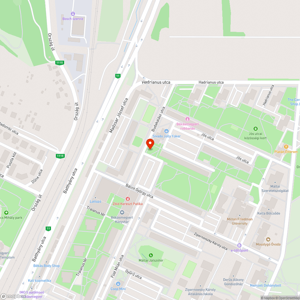 Kátyú bejelentés helye