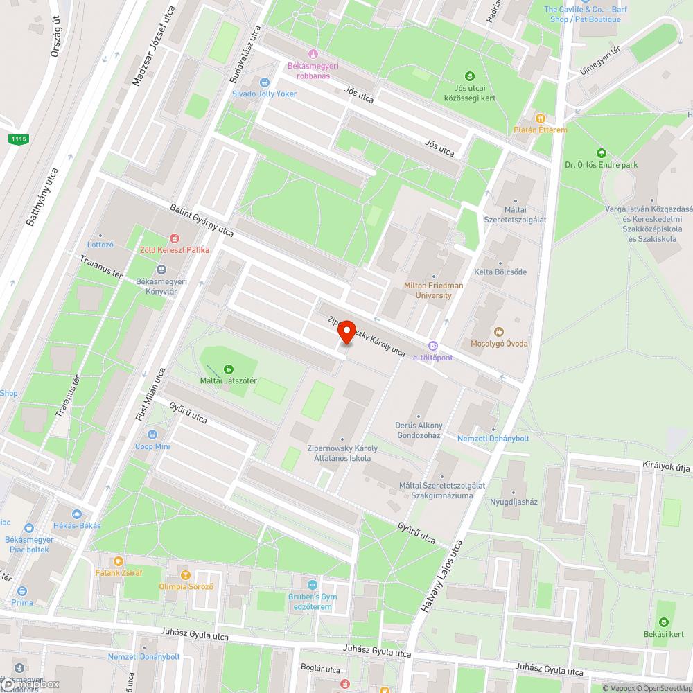 Kidőlő szemetes bejelentés helye