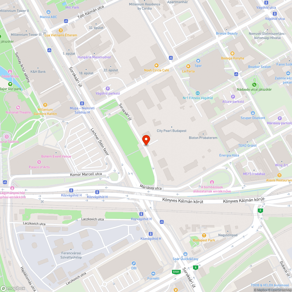 Nagy kupac szemét a Vágóhíd előtt bejelentés helye