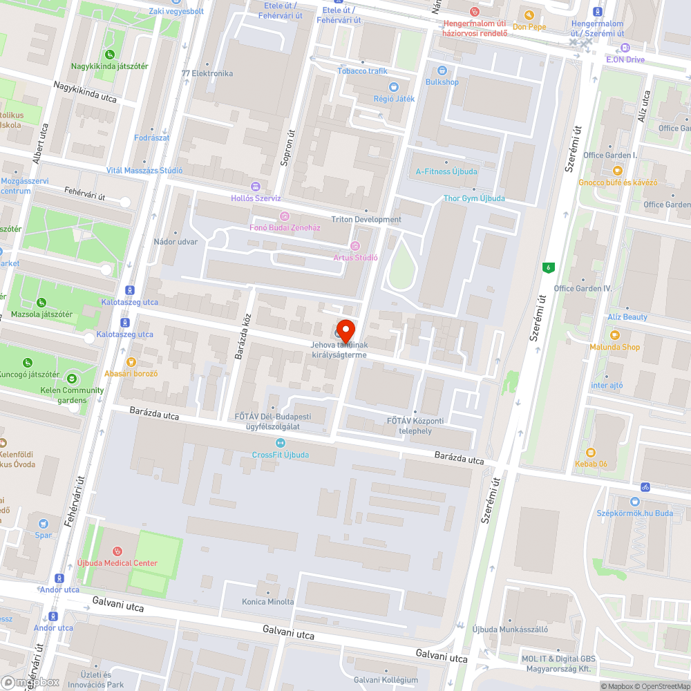 Kátyú a Kalotaszeg utcában bejelentés helye