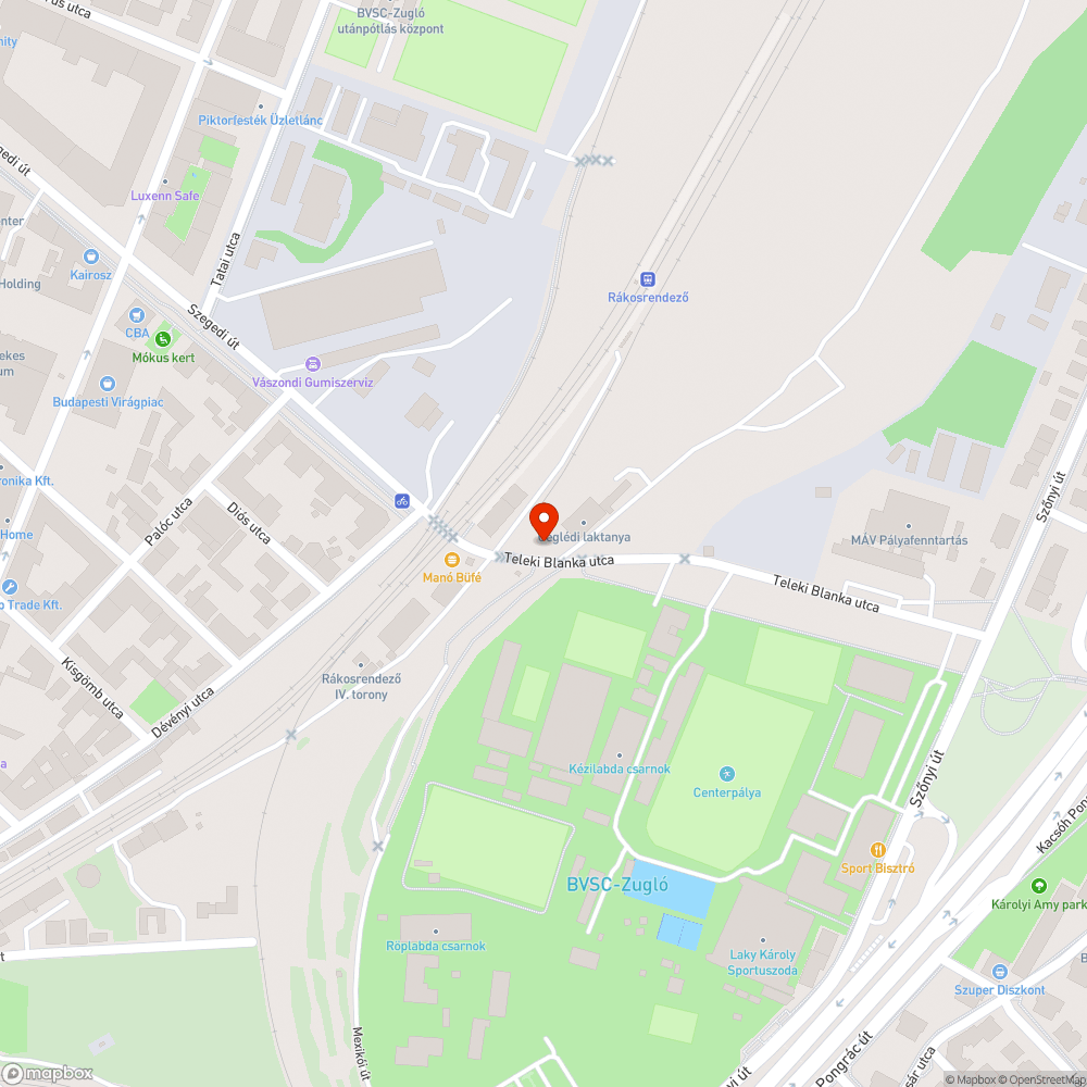 Roncs jármű bejelentés helye