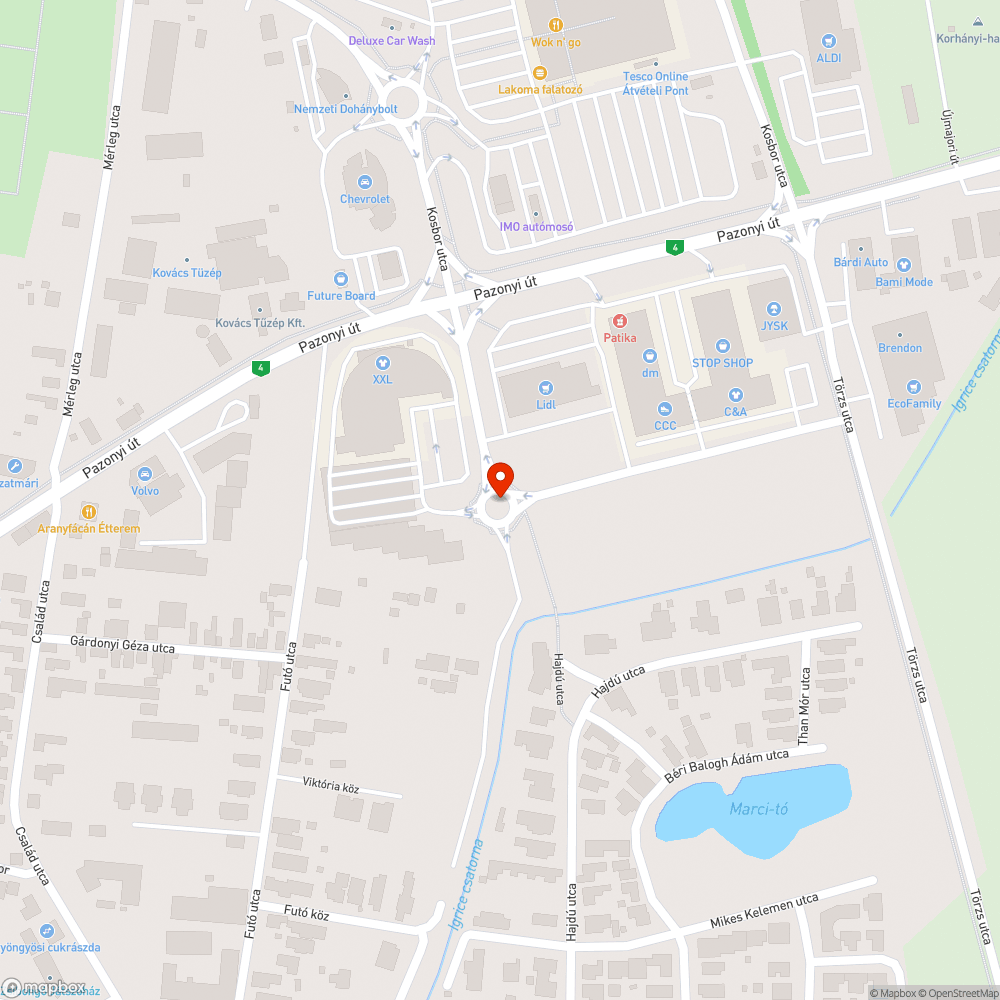 Több kátyú a körforgalomban bejelentés helye