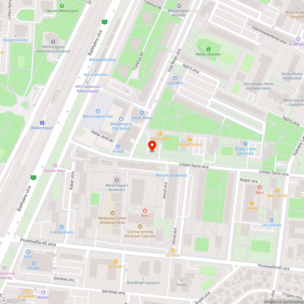 Leszakadt kuka bejelentés helye