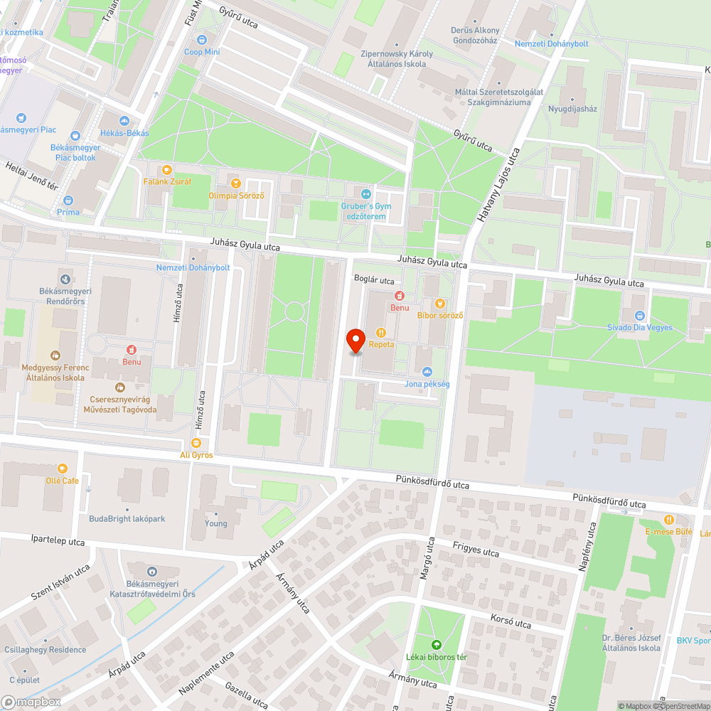 Szétesett aszfalt a pakolóban bejelentés helye