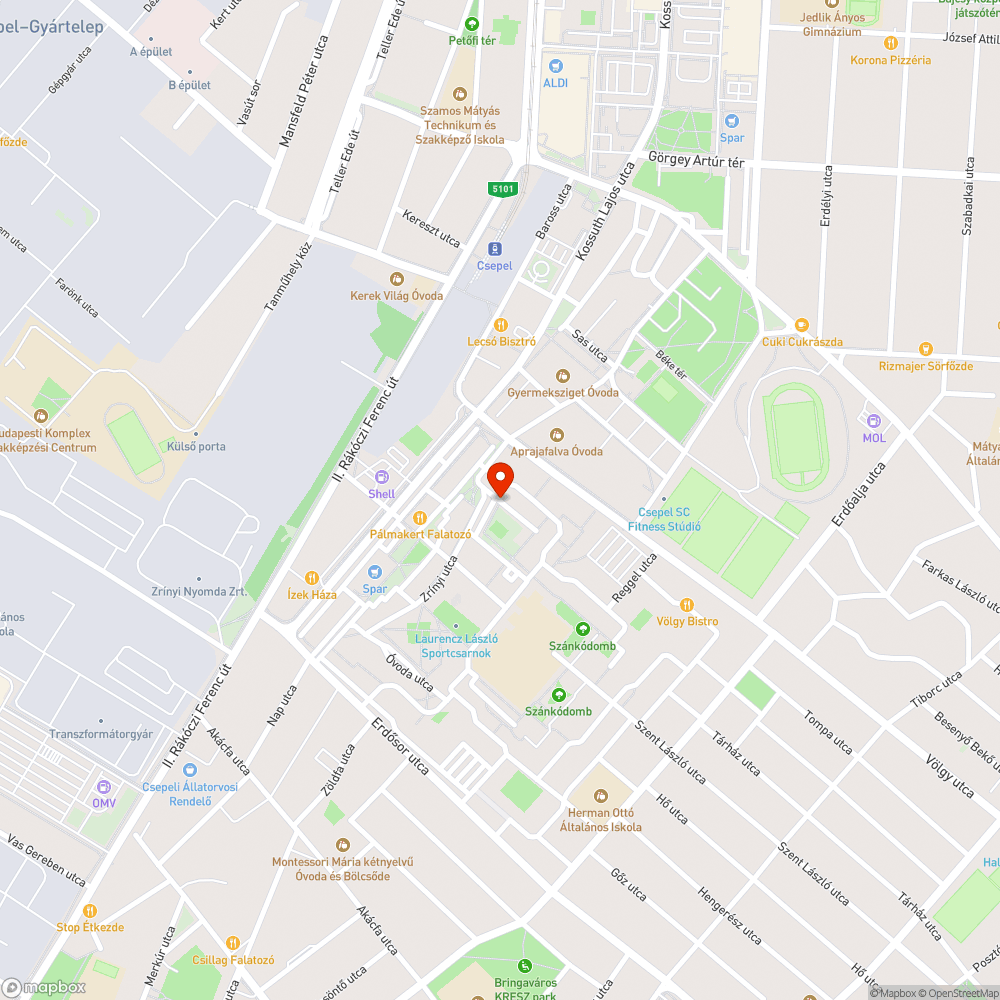 Megrongálódott járda bejelentés helye