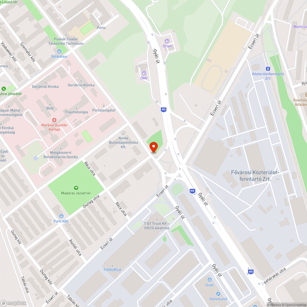 Elhagyott kisbusz bejelentés helye