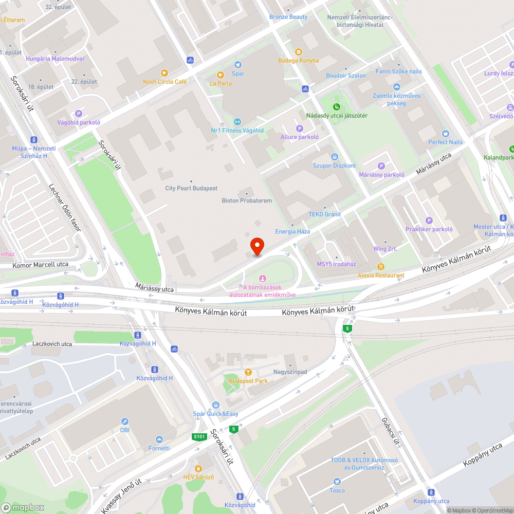 Kátyú a Máriássy utca 6. szám előtt bejelentés helye