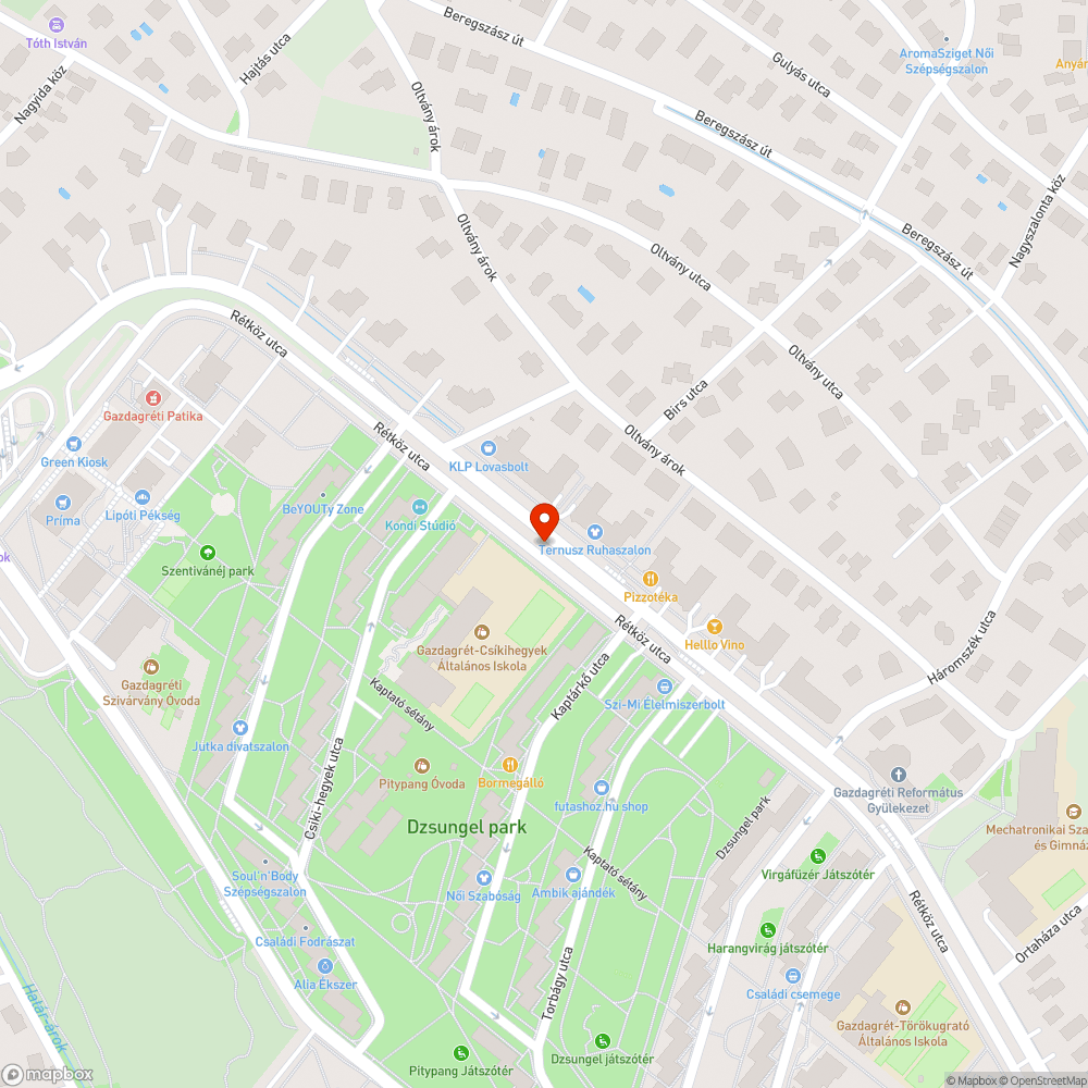 Tengelytörő kátyú bejelentés helye