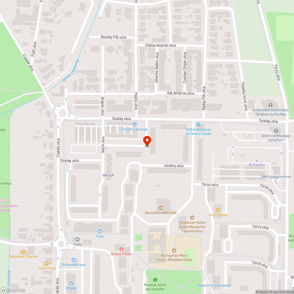 Kiégett izzó bejelentés helye