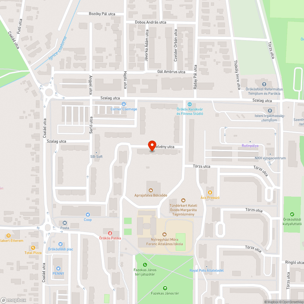 Kiégett izzó bejelentés helye