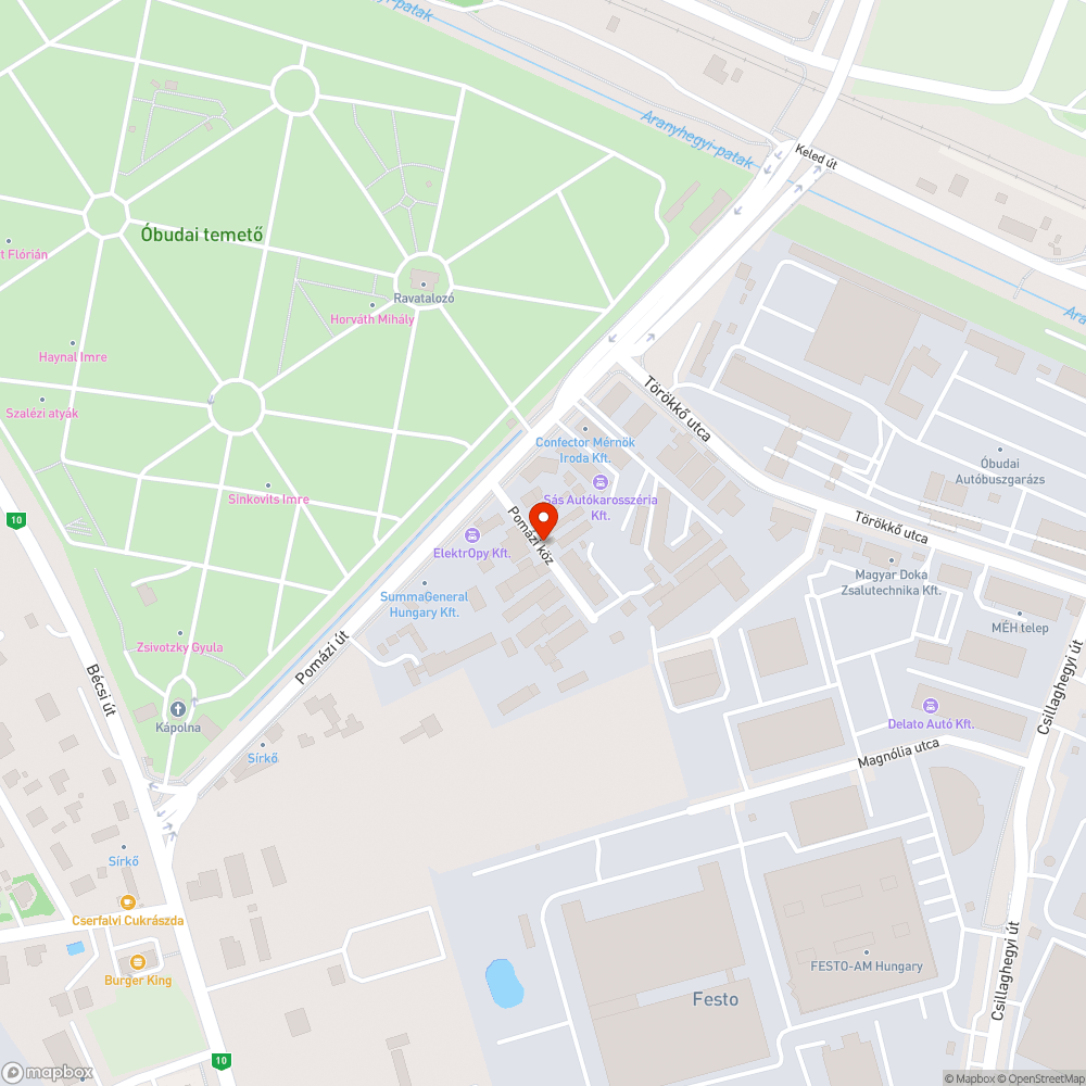 Pomázi köz kátyúzása bejelentés helye