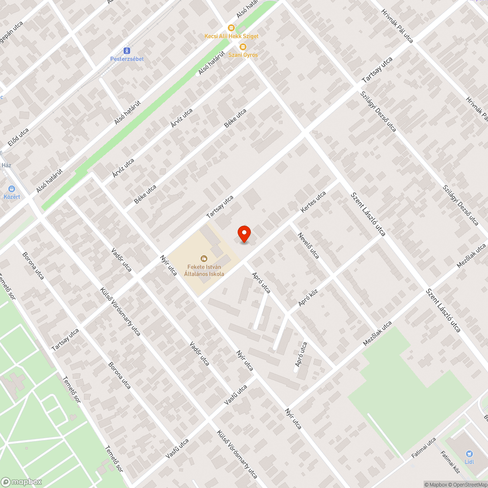 Hiányos, göröngyös útburkolat bejelentés helye