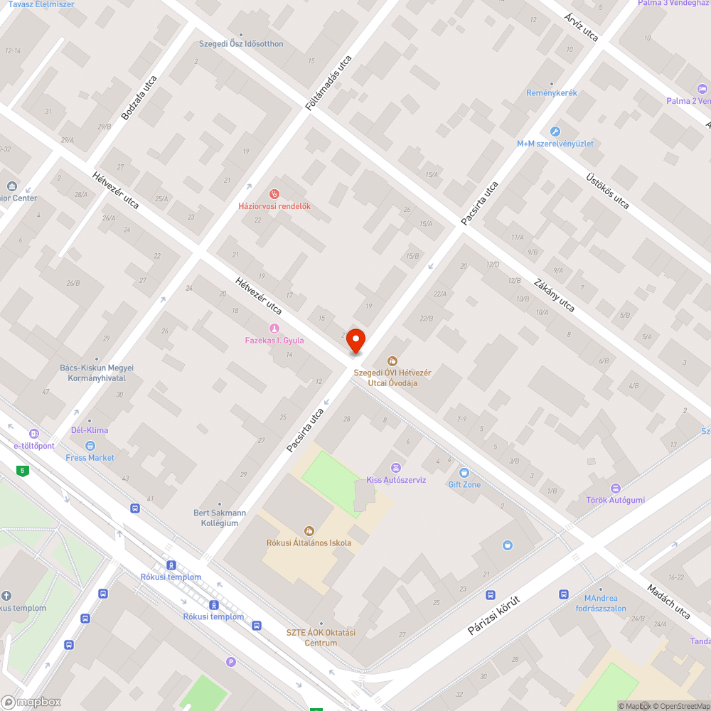 Elkopott veszélyes útszakaszt jelző felfestés bejelentés helye