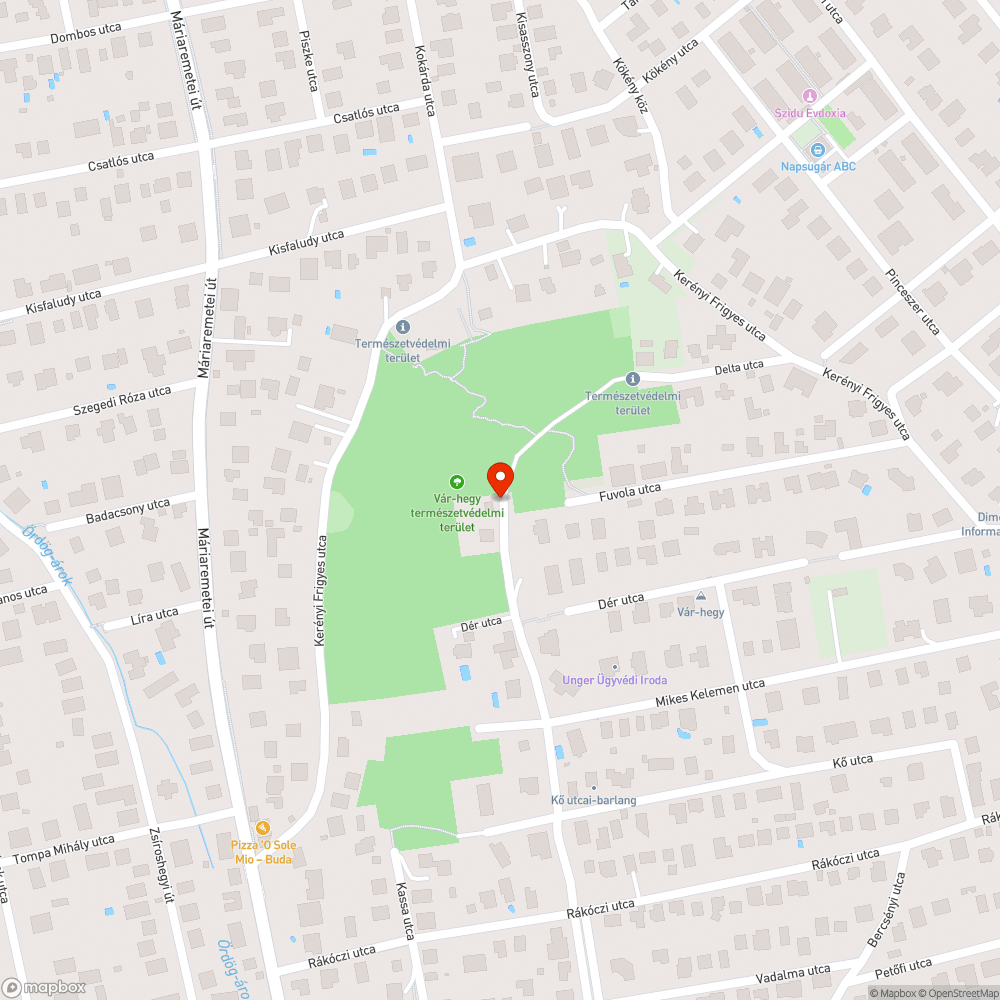 Összefestett tájvédelmi körzet tábla bejelentés helye