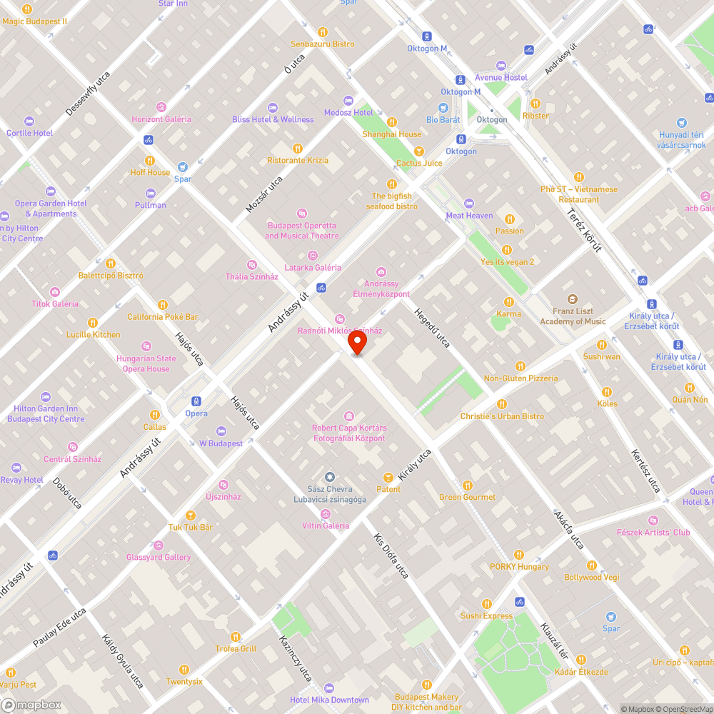 Kátyú, vágás a Nagymező utcában bejelentés helye