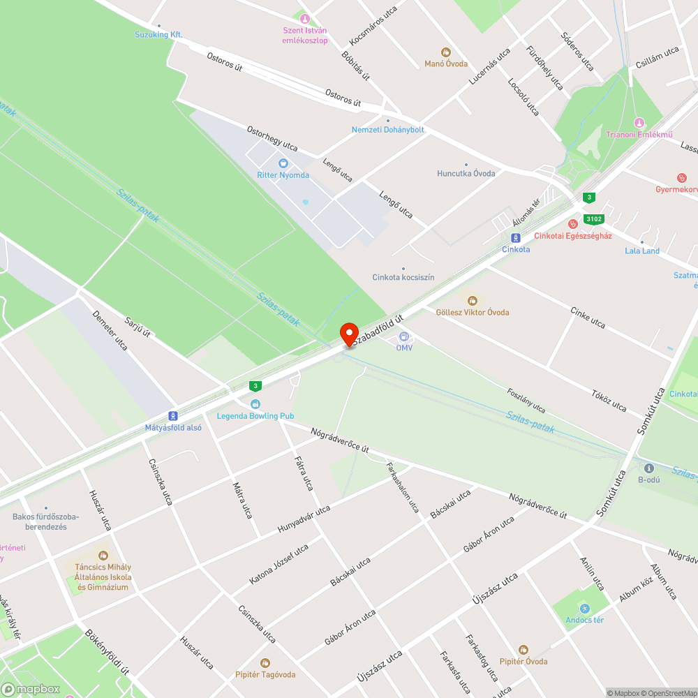 Leszakadt jelzőtábla bejelentés helye