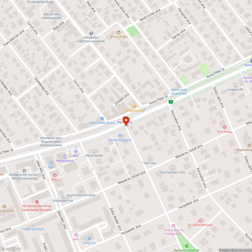 Hiányzó fényterelő bejelentés helye