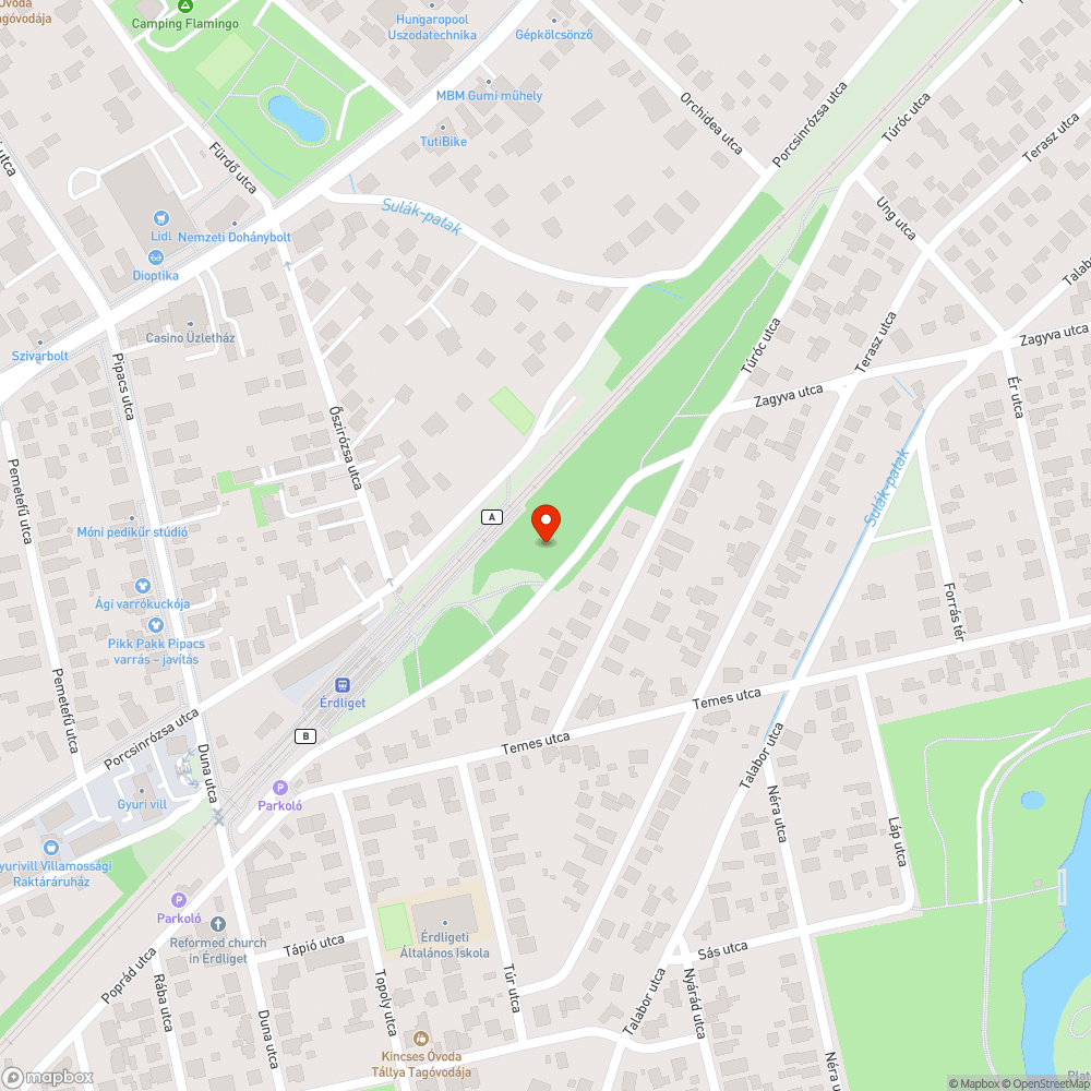 Érdliget illegális szemétlerakó bejelentés helye