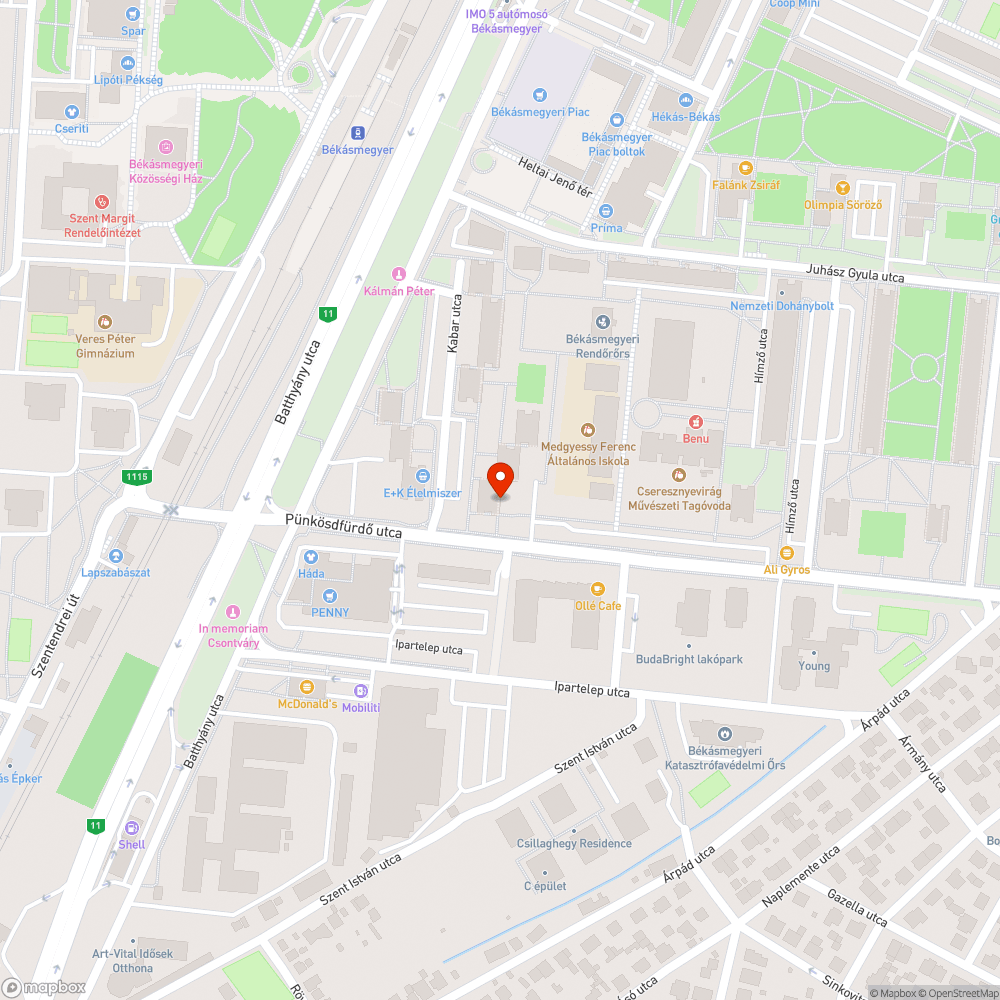 Lezuhant szemetes bejelentés helye