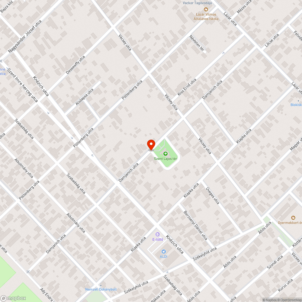 Kiégett lámpa bejelentés helye