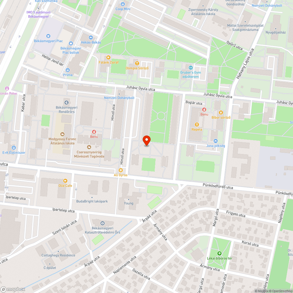 Az út eltűnt bejelentés helye