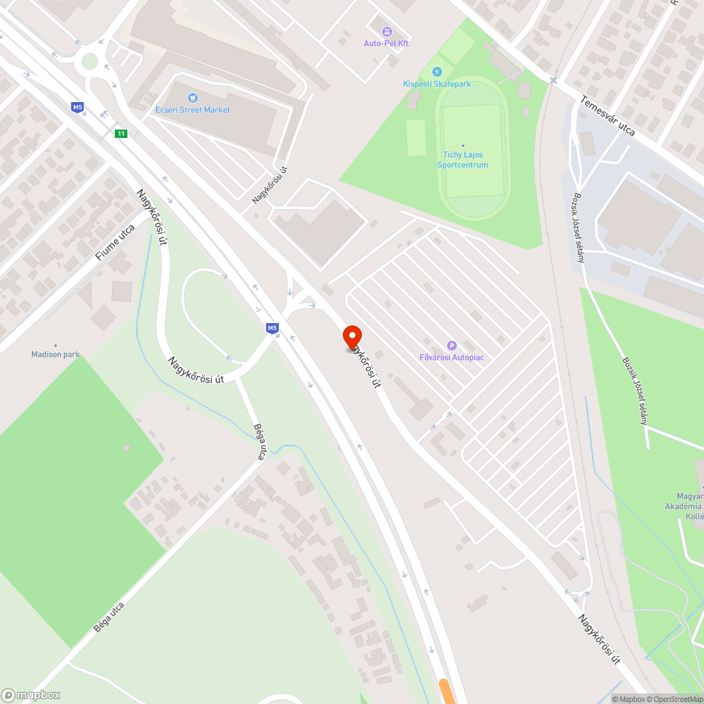 Illegális hulladék az Autópiaccal szemben, az árokban bejelentés helye