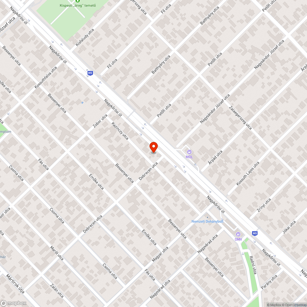 Egy kisebb teherautónyi szemét a Nagykőrösi úton, a Debrecen utca torkolatánál bejelentés helye