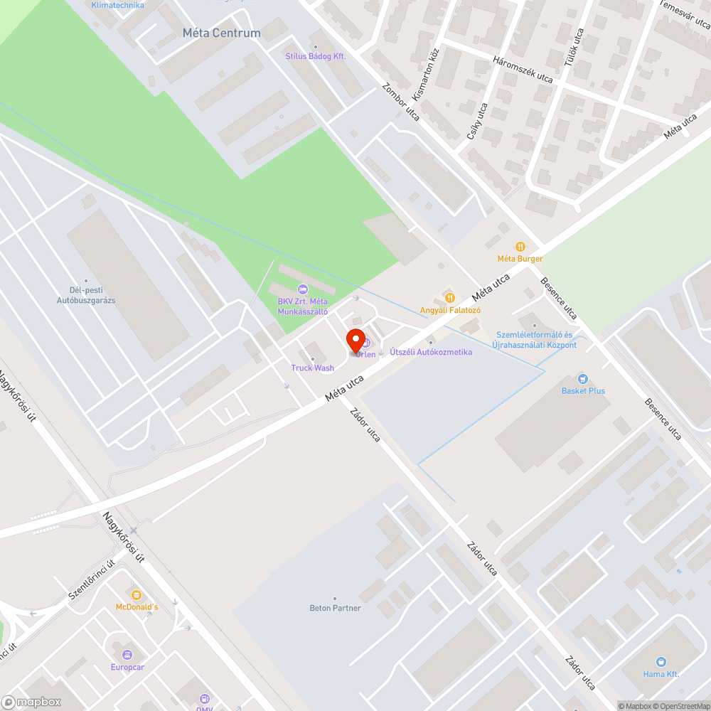 Szemét a zöldterületen bejelentés helye